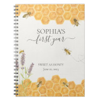 Honey bee first year milestone baby book