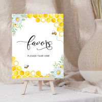Honey Bee Floral Favours Sign
