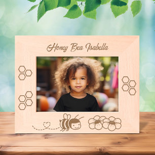 Honey Bee Flowers 7x5 Etched Frames