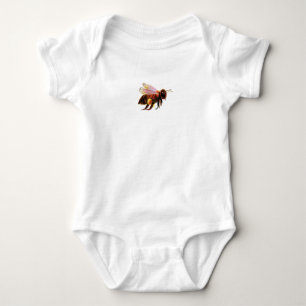 Honey Bee Flying  Baby Bodysuit