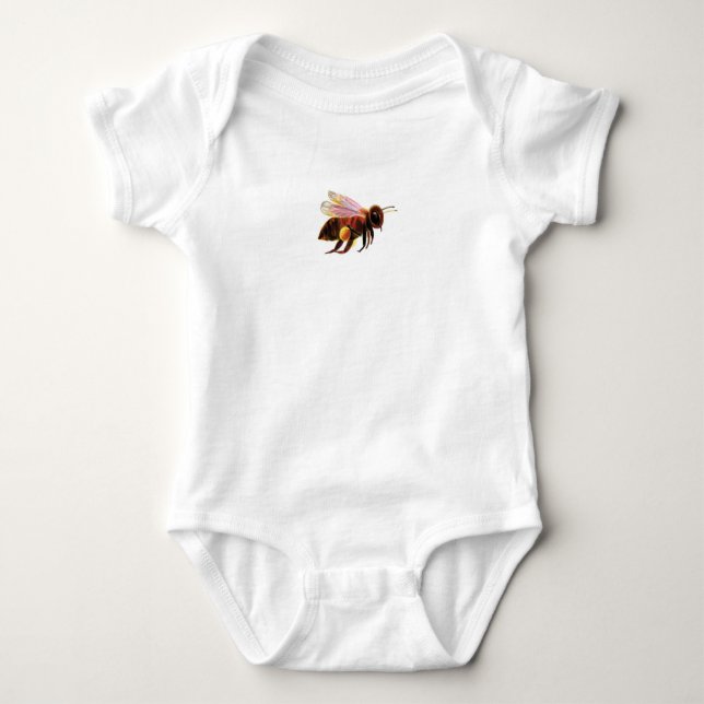 Honey Bee Flying  Baby Bodysuit (Front)