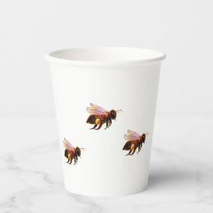 Honey Bee Flying Paper Cups