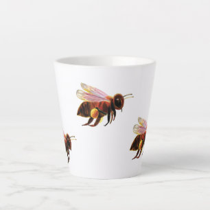 Honey Bee Flying Small Latte Mug