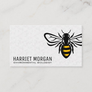 Honey Bee Geometric Pattern Insect Business Card