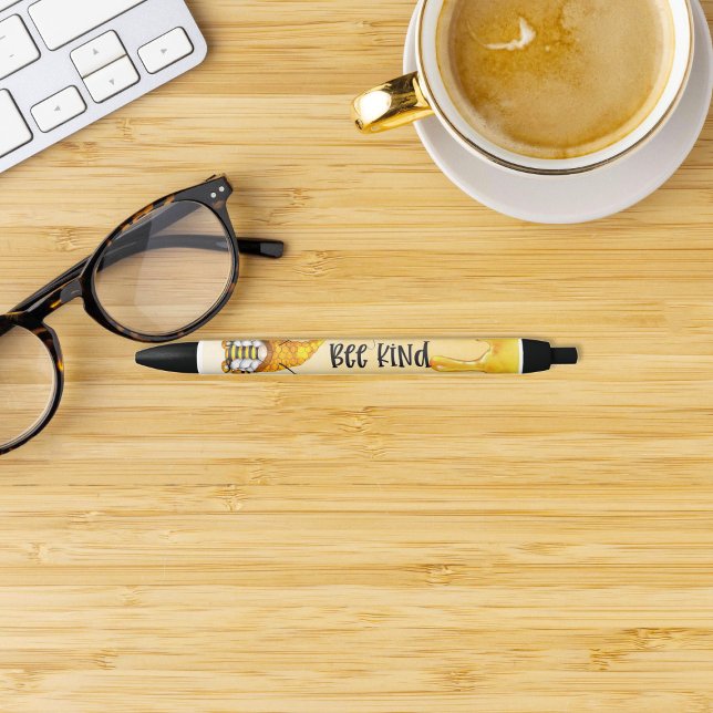 Honey Bee Gnome Bee Kind Black Ink Pen (Creator Uploaded)