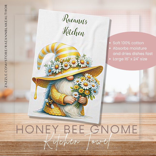 Honey Bee Gnome Kitchen Towels (Creator Uploaded)