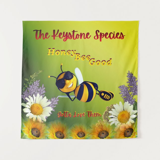 Honey Bee Good - The Keystone Species Tapestry (Front)