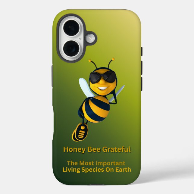 Honey Bee Grateful Graphic With Attitude Case-Mate iPhone Case (Back)