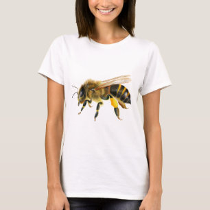 Honey Bee Hand Painted Watercolor Art T-Shirt