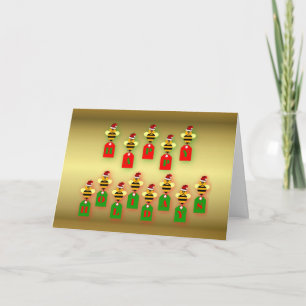 Honey bee happy holidays honey bee apiary buzz holiday card