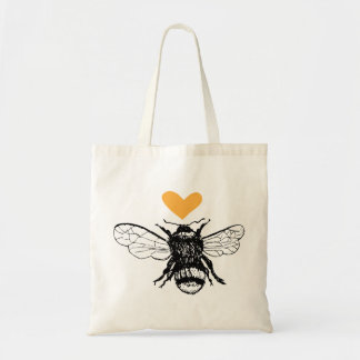 Honey Bee Heart Tote Bag
