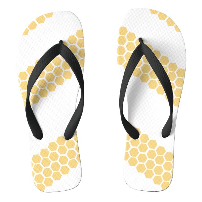 Honey Bee Hive Stripes Thongs (Footbed)