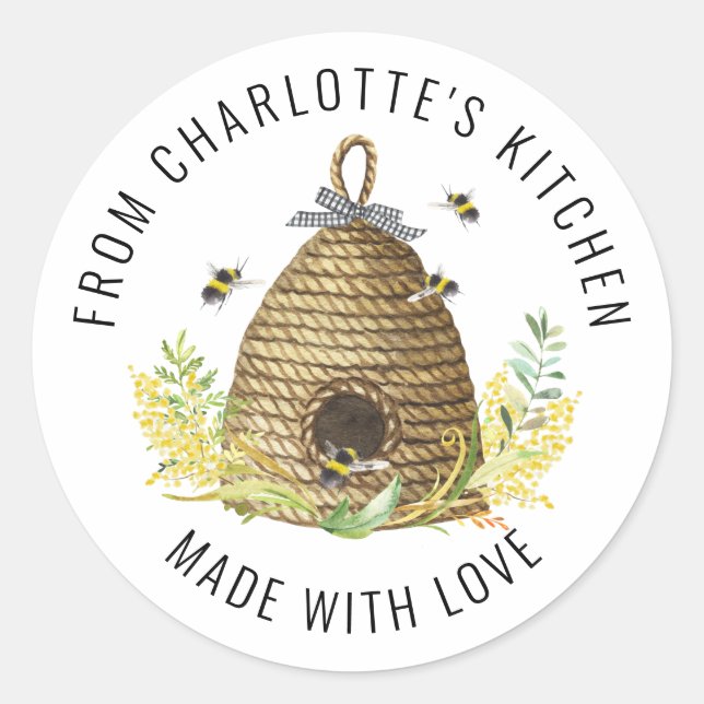 Honey Bee Hive Sweet as Honey Food Label (Front)