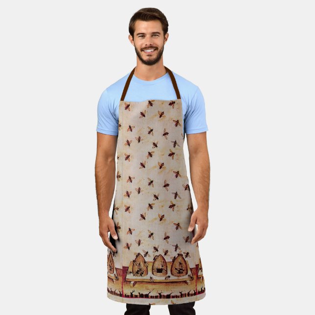 HONEY BEE HIVES,APIARY BEEKEPER ADULT APRON (Worn)