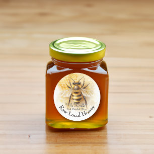 Honey Bee Honey Apiary Business Bottle Label