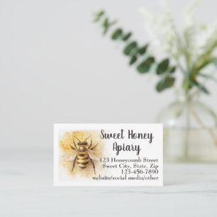 Honey Bee Honey Apiary Business Card