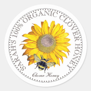 Honey Bee Honey Jar Label