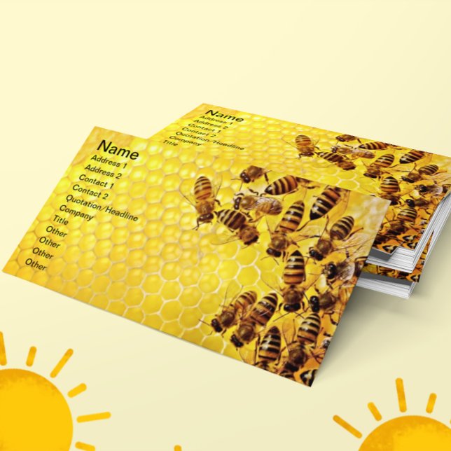 Honey Bee Honey Seller Beekeeper Apiarist Business Card (Creator Uploaded)