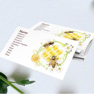 Honey Bee Honey Seller Beekeeper Apiarist Business Card