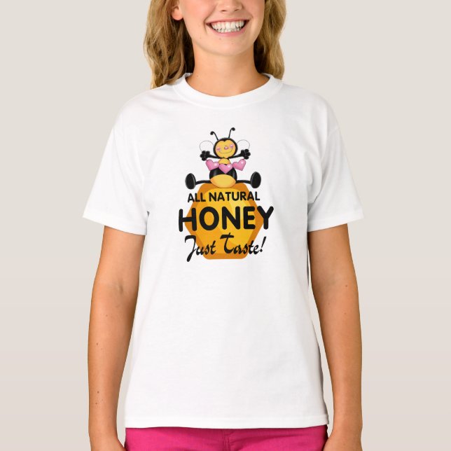 Honey Bee, Honey Slogan T-Shirt (Front)