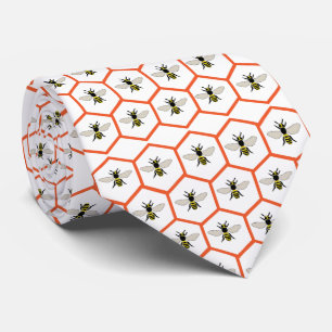 Honey Bee Honeycomb Beekeeper Birthday Tie
