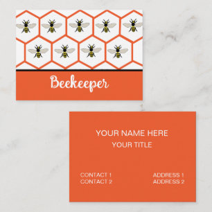 Honey Bee Honeycomb Beekeeper Business Card