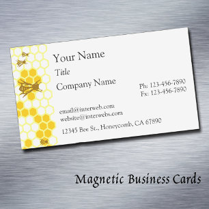 Honey Bee Honeycomb Custom Business Cards