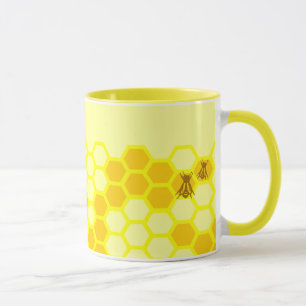 Honey Bee Honeycomb Custom Coffee Cup