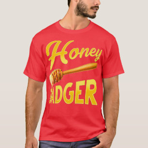 Honey Bee Honeycomb Cute Animal Honey Badger  T-Shirt