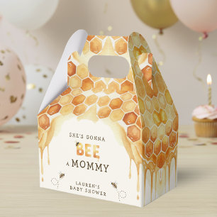 Honey Bee Honeycomb Watercolor Baby Shower Favour Box