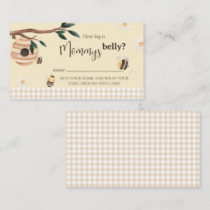 Honey Bee How Big Is Mummy's Baby Shower Enclosure Card
