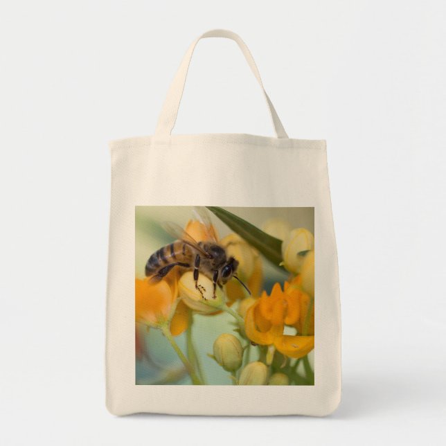 Honey Bee in the spring tote bag (Front)