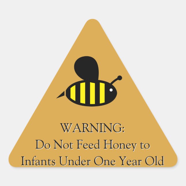 Honey Bee Infant Warning Light Amber Triangle Sticker (Front)
