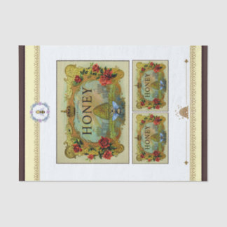 Honey Bee Labels Tissue Paper