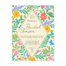 Honey Bee, Ladybug, Butterfly, Dragonfly & Flowers
