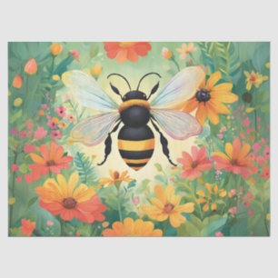Honey Bee Landing View Tissue Paper