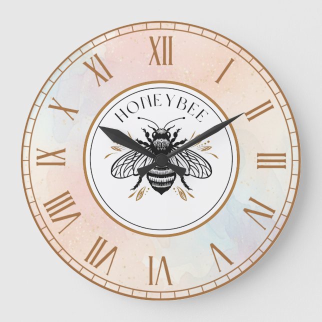 Honey Bee Large Clock (Front)