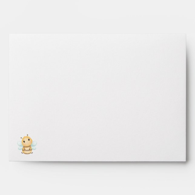 Honey Bee lined Invitation Envelope. Envelope (Front)