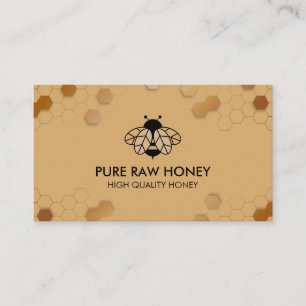 Honey Bee Logo for Beekeepers Business Card