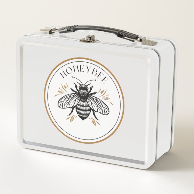 Honey Bee Metal Lunch Box (Front)