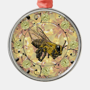 Honey Bee Metal Tree Decoration