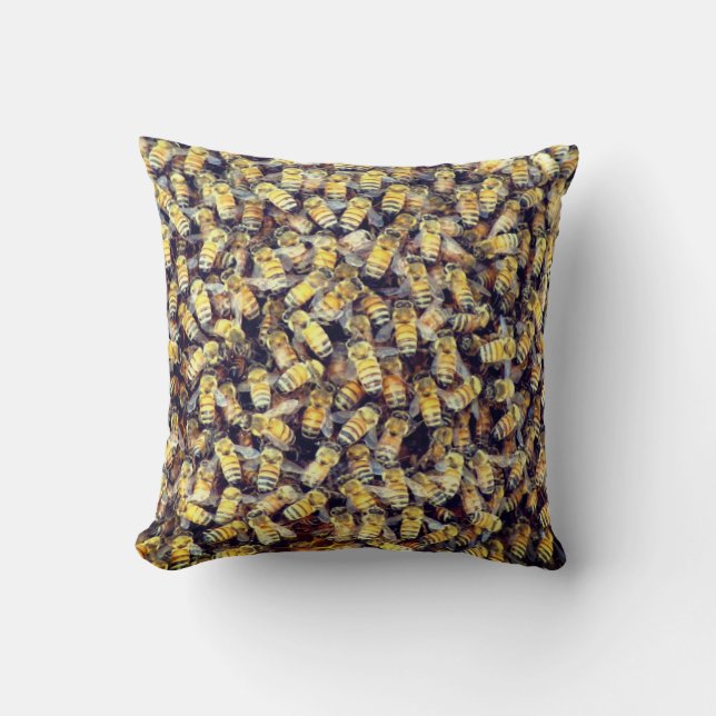Honey Bee Mine Double Sided Pillow (Front)