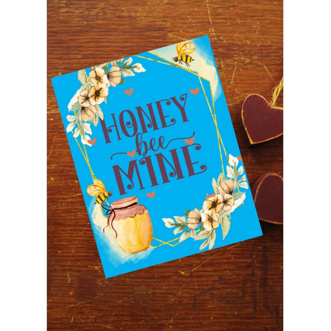 Honey Bee Mine Valentine's Day Folded Holiday Card (Creator Uploaded)