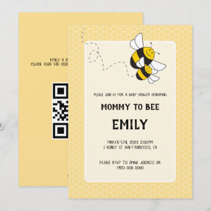 Honey Bee Mommy to Bee Baby Shower Invitation