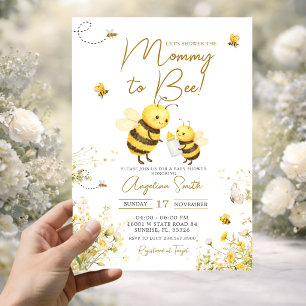 Honey Bee Mummy to Bee Baby Shower Invitation