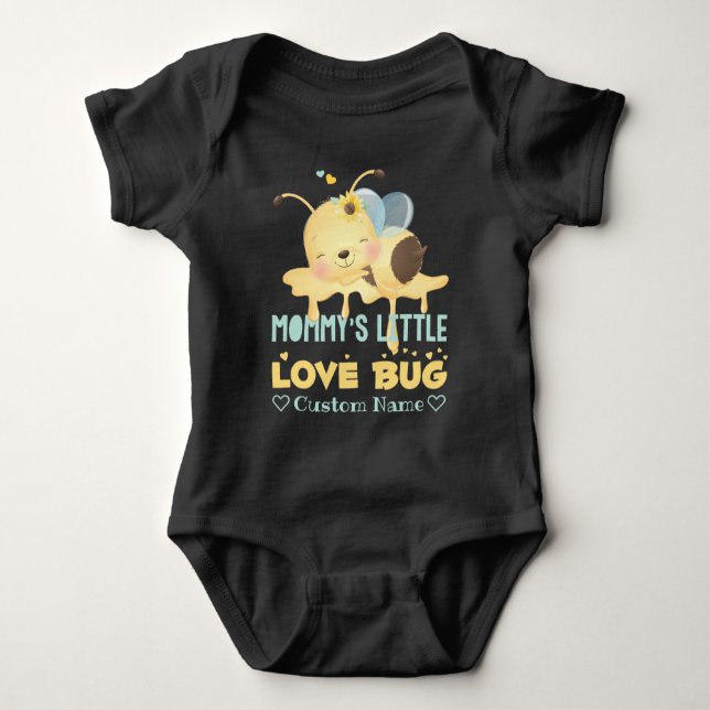 Honey Bee Mummy's Little Love Bug Baby Bodysuit (Front)