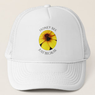                   Honey bee ON A YELLOW BLOOM Trucker Hat