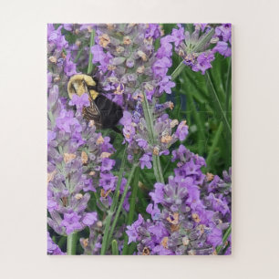 Honey Bee on the Lavender Jigsaw Puzzle