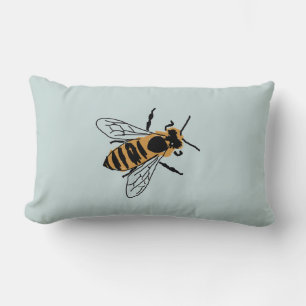 Honey Bee Painting Bee Illustration Throw Pillow