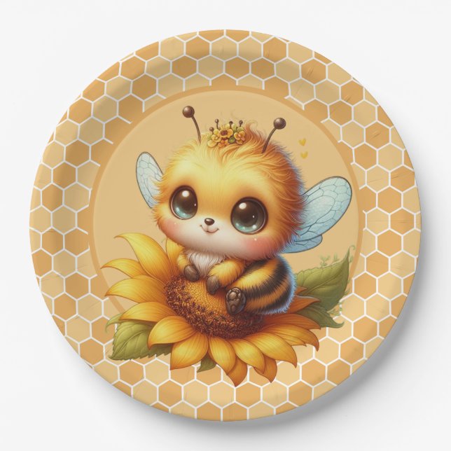 Honey Bee  Paper Plate (Front)